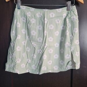 Green flower skirt